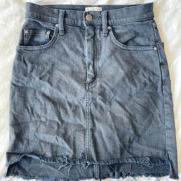 Wilfred Free By Aritizia Black Denim Skirt Size 4 - Picture 1 of 5